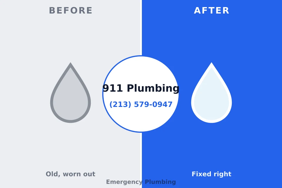 Before and after: plumbing repair Southworth, WA
